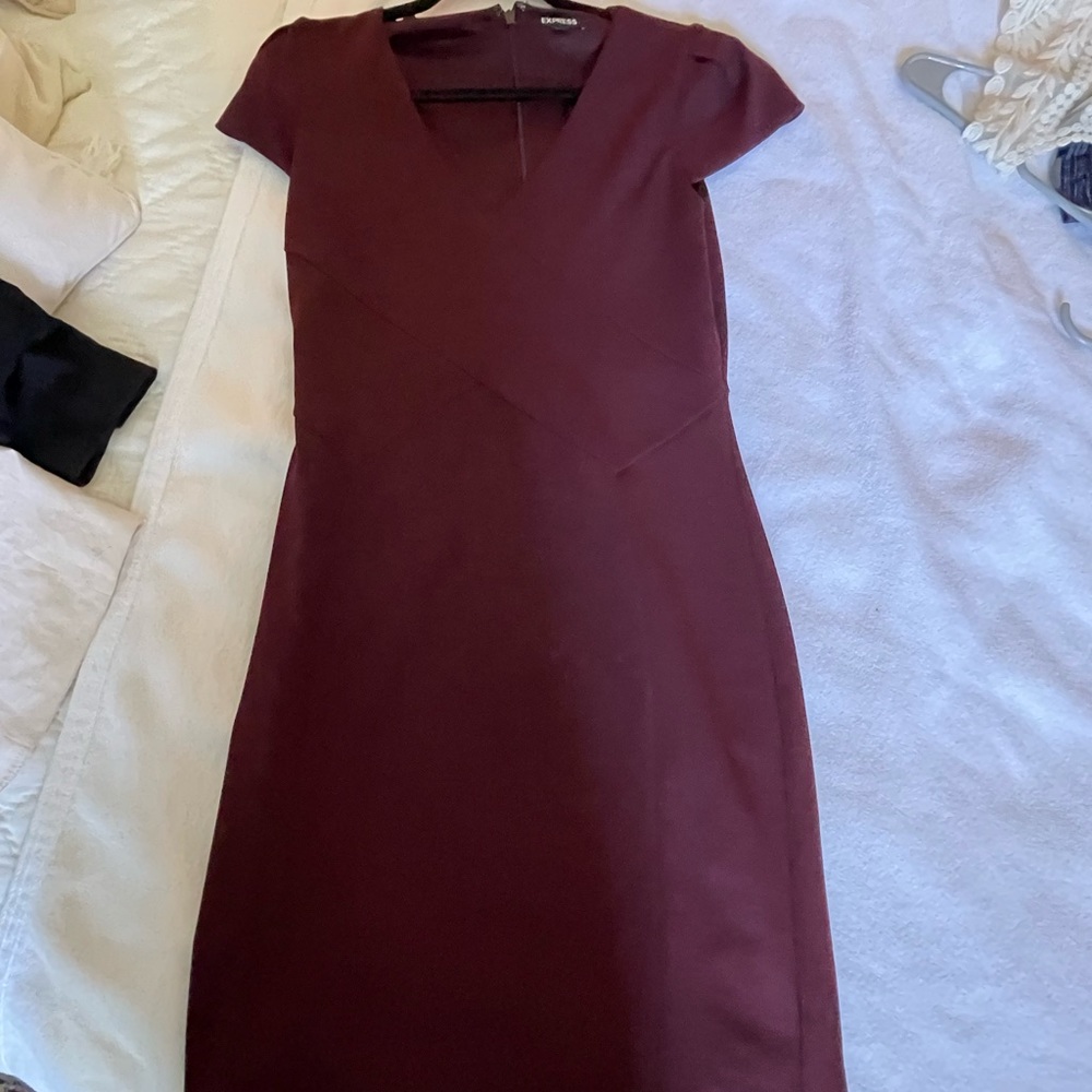 Express dress. Wine colored. Great condition! Only worn once or twice